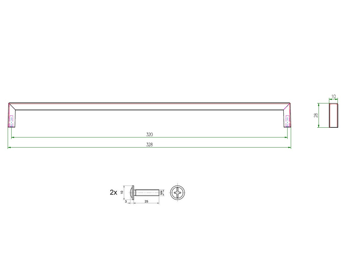 Uchwyt meblowy SCHWINN 2516-0320-B02