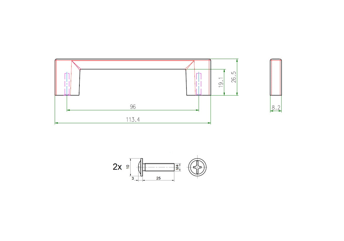Uchwyt meblowy SCHWINN 2576-0096-B01