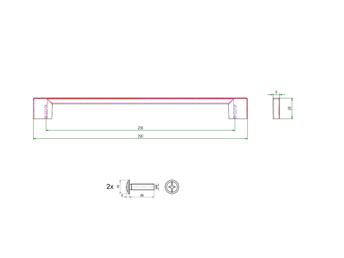 Uchwyt meblowy SCHWINN 2576-0256-B01
