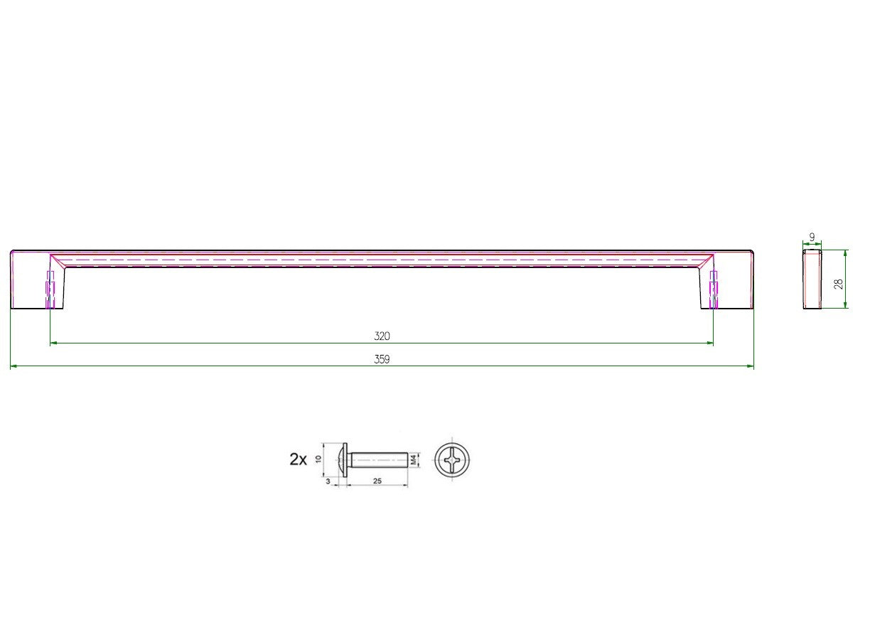 Uchwyt meblowy SCHWINN 2576-0320-B01